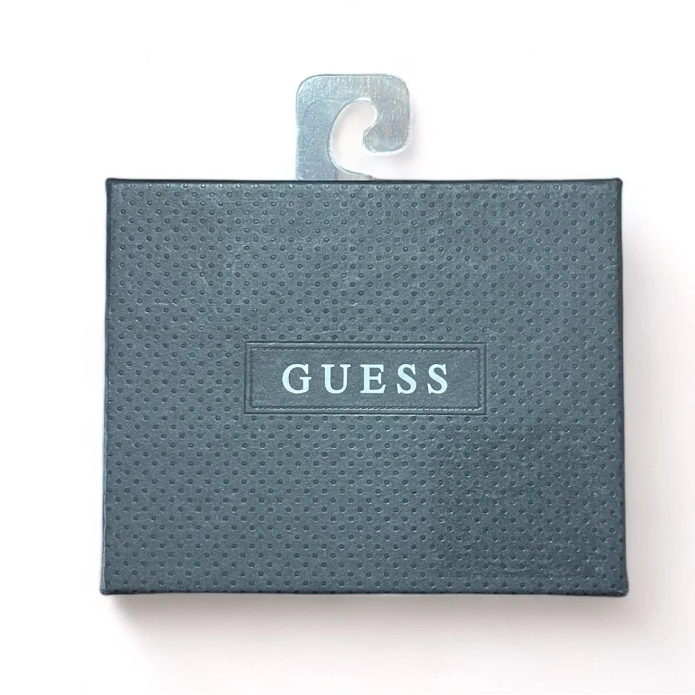 Guess Men's Wallet in Fine Leather Men's, Black White - Picture 2 of 6